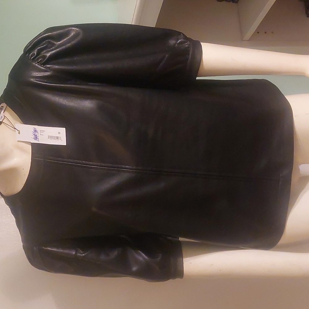 BNWT Steve madden faux leather top